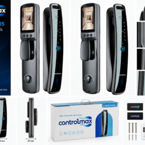 قفل باب ذكي بالبصمة والوجه مع شاشة فيديو – ControlMax TOKAL-CM005