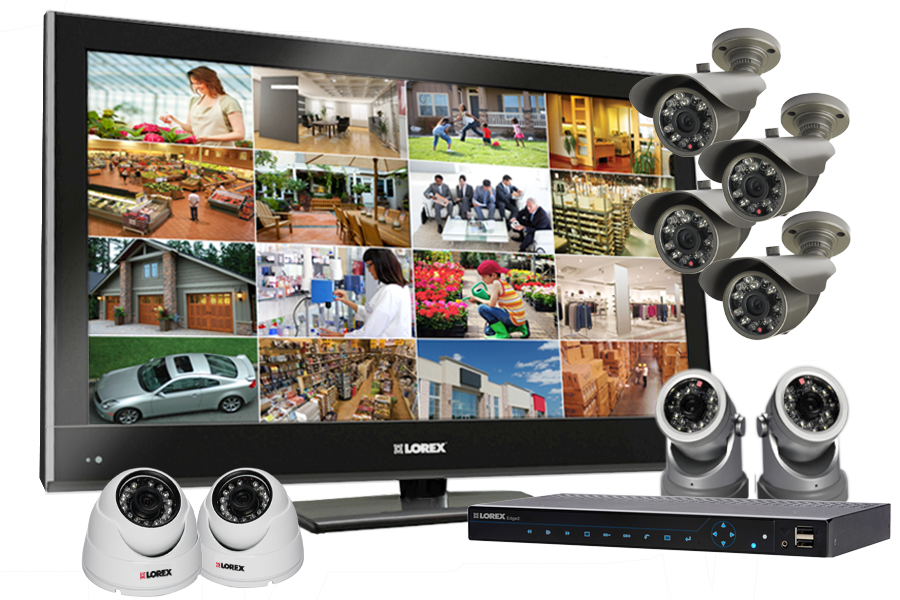 CCTV surveillance camera used in a professionally planned security system